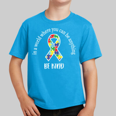 Youth - Be Kind Ribbon T-Shirt - Autism Awareness Thumbnail