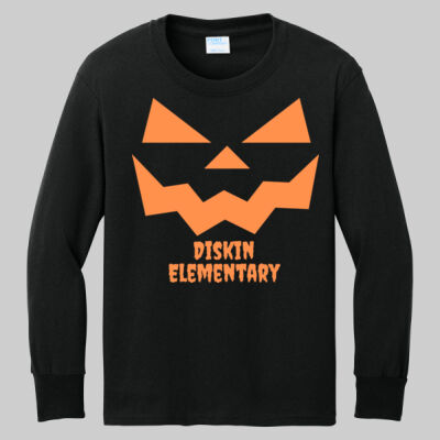 Youth Long Sleeve Shirt - Jack O Lantern - Orange Thumbnail