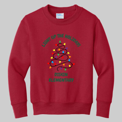 Youth Crewneck - Light Up - Green Thumbnail