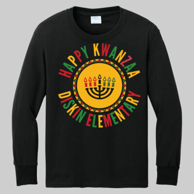 Youth Long Sleeve Shirt - Happy Kwanzaa Thumbnail