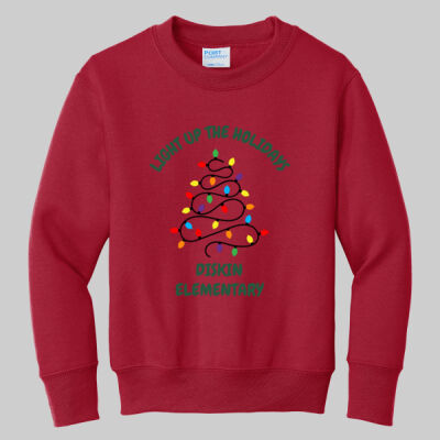 Youth Crewneck - Light Up - Green Thumbnail